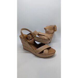 CL by Laundry Brown Wicker Wedges